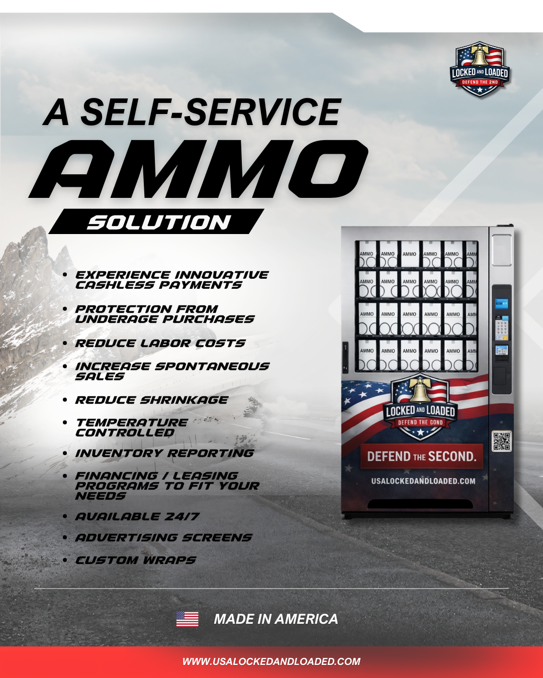 Self-service ammo vending machine